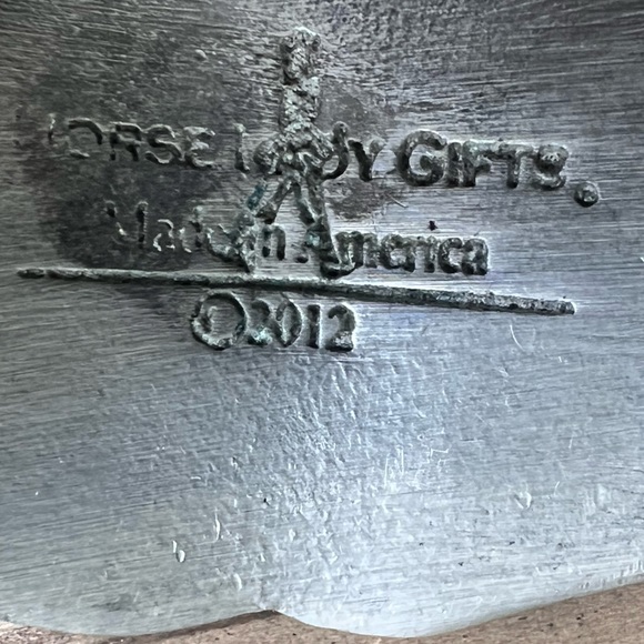 Horse Lady Gifts Heart Cuff Bracelet Pewter Adjustable Handmade USA - Picture 5 of 5